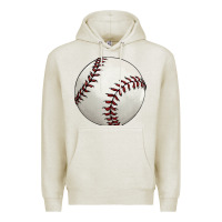 Oatmeal Heather baseball ball Premium Hoodie - FaDigitalArtStudio