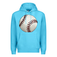 Ocean Blue baseball ball Premium Hoodie - FaDigitalArtStudio