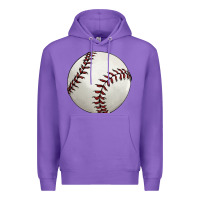 Purple baseball ball Premium Hoodie - FaDigitalArtStudio