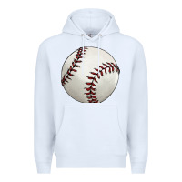 White baseball ball Premium Hoodie - FaDigitalArtStudio