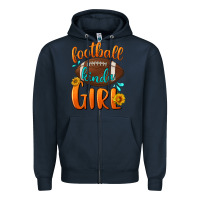 Navy football kinda girl Zipper Hoodie - BundleAndBundleShop