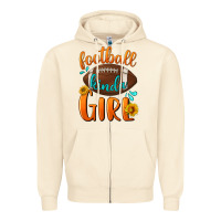 Sandshell football kinda girl Zipper Hoodie - BundleAndBundleShop