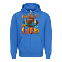 True Royal football kinda girl Zipper Hoodie - BundleAndBundleShop