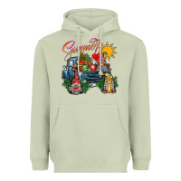 Matcha summer gnomes  truck Heavyweight Hoodie - CowhideDigitalArt