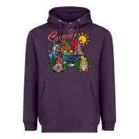 Plum summer gnomes  truck Heavyweight Hoodie - CowhideDigitalArt