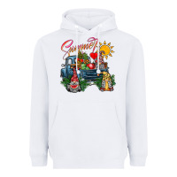 White summer gnomes  truck Heavyweight Hoodie - CowhideDigitalArt