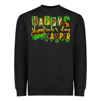 Black St. Patrick's Happy St. Patrick's Day camper Heavyweight Sweatshirt - OliviaCreatesArt