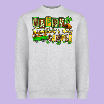 St. Patrick's Happy St. Patrick's Day Camper Heavyweight Sweatshirt Designed By Oliviacreatesart