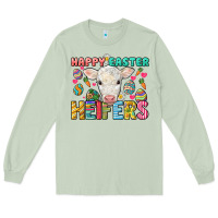 Matcha Happy Easter Heifers Easter Day Long Sleeve Tee - HowdyJamesFarm