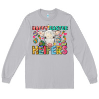 Moon Dust Happy Easter Heifers Easter Day Long Sleeve Tee - HowdyJamesFarm