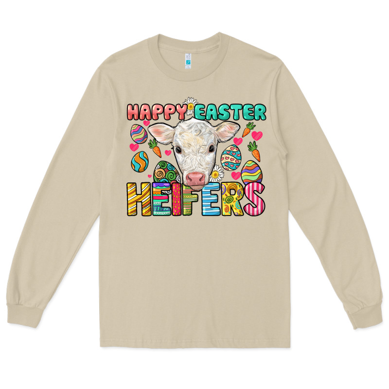 Happy Easter Heifers Easter Day Long Sleeve Tee by HowdyJamesFarm | Teevron