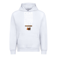 White funny cigar smoker humidor gift set cigar lover sm Urban Hoodie - tuanDangUi