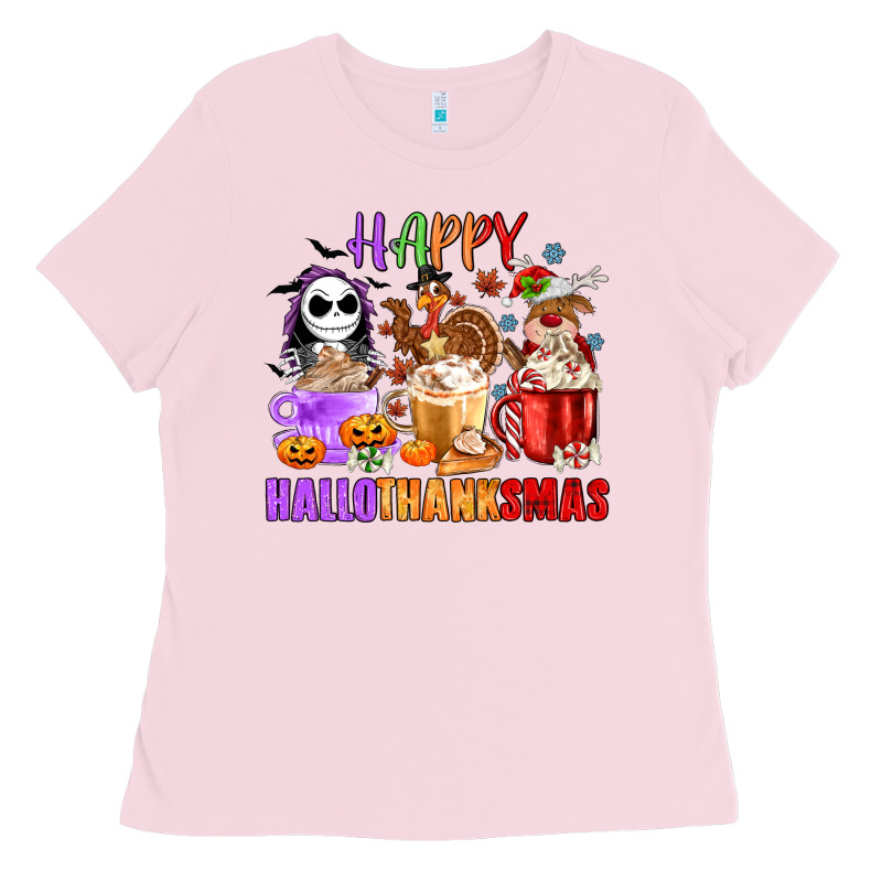 Happy Hallothanksmas Ladies Tee by MaliasSmallBusiness | Teevron