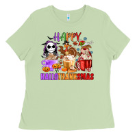 Matcha happy hallothanksmas Ladies Tee - MaliasSmallBusiness