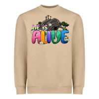 Mushroom Easter Day He is alive Heavyweight Sweatshirt - OliviaCreatesArt