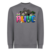 Storm Easter Day He is alive Heavyweight Sweatshirt - OliviaCreatesArt