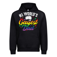 1 Worlds Gayest Dad Funny Fathers Day Lgbt Pride R Urban Hoodie | Teevron