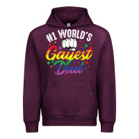 Mauve Wine 1 worlds gayest dad funny fathers day lgbt pride r Urban Hoodie - tuanDangUi