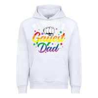 White 1 worlds gayest dad funny fathers day lgbt pride r Urban Hoodie - tuanDangUi