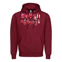 Burgundy heartbreaker Zipper Hoodie - FaDigitalArtStudio