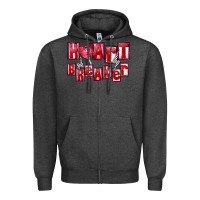 Charcoal Heather heartbreaker Zipper Hoodie - FaDigitalArtStudio