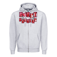 Heather Grey heartbreaker Zipper Hoodie - FaDigitalArtStudio