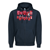 Navy heartbreaker Zipper Hoodie - FaDigitalArtStudio