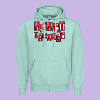 Heartbreaker Zipper Hoodie Designed By Fadigitalartstudio