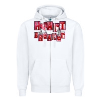 White heartbreaker Zipper Hoodie - FaDigitalArtStudio