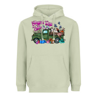 Matcha happy easter day truck Heavyweight Hoodie - CowhideDigitalArt