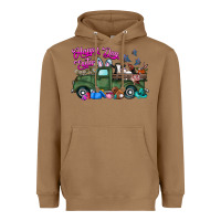 Toasted Coconut happy easter day truck Heavyweight Hoodie - CowhideDigitalArt