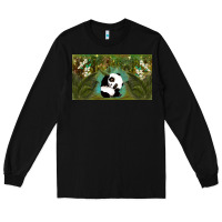 Black cute panda Long Sleeve Tee - TumblerDesignByShophia