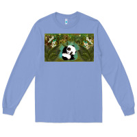 Colony Blue cute panda Long Sleeve Tee - TumblerDesignByShophia