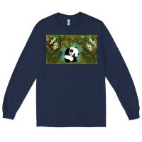 Navy cute panda Long Sleeve Tee - TumblerDesignByShophia