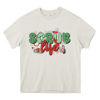 Cream scrub life Heavy Core Tee - MaliasSmallBusiness