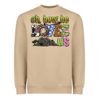 Mushroom Easter Day Oh he loves us Heavyweight Sweatshirt - OliviaCreatesArt