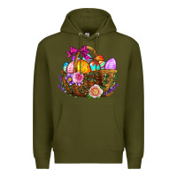 Army Green Easter Eggs Hamper Premium Hoodie - BundleAndBundleShop