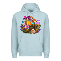 Blue Mist Easter Eggs Hamper Premium Hoodie - BundleAndBundleShop