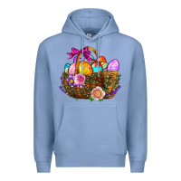 Colony Blue Easter Eggs Hamper Premium Hoodie - BundleAndBundleShop