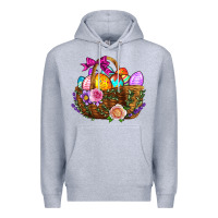Heather Grey Easter Eggs Hamper Premium Hoodie - BundleAndBundleShop