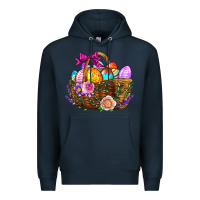 Navy Easter Eggs Hamper Premium Hoodie - BundleAndBundleShop