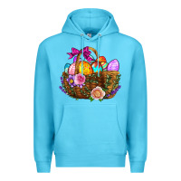 Ocean Blue Easter Eggs Hamper Premium Hoodie - BundleAndBundleShop