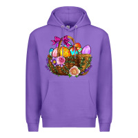 Purple Easter Eggs Hamper Premium Hoodie - BundleAndBundleShop