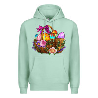 Seafoam Easter Eggs Hamper Premium Hoodie - BundleAndBundleShop