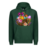 Sports Green Easter Eggs Hamper Premium Hoodie - BundleAndBundleShop