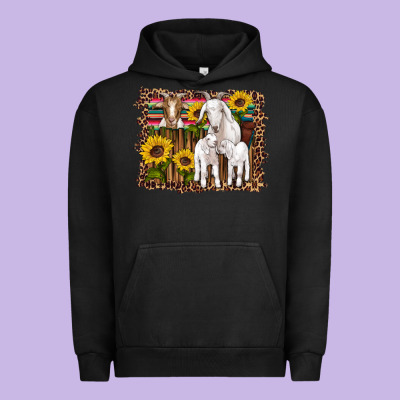 Gats Baby Gots Sunflowers Wooden Serape Leopard Urban Hoodie Designed By Artiststas