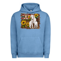 Pigment Pebble Blue gats baby gots sunflowers wooden serape leopard Urban Hoodie - Artiststas