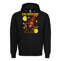Black mardi gras crawfish dude Zipper Hoodie - FaDigitalArtStudio