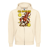 Sandshell mardi gras crawfish dude Zipper Hoodie - FaDigitalArtStudio