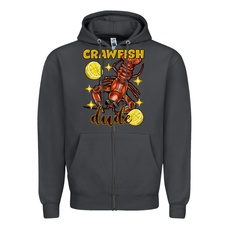 Mardi Gras Crawfish Dude Zipper Hoodie by FaDigitalArtStudio | Teevron